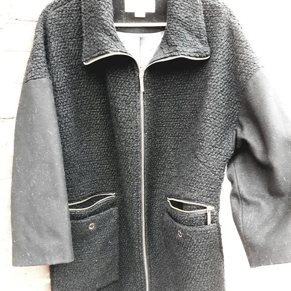 Michael Kors Women's Black Wool Coat - Picture 2 of 8